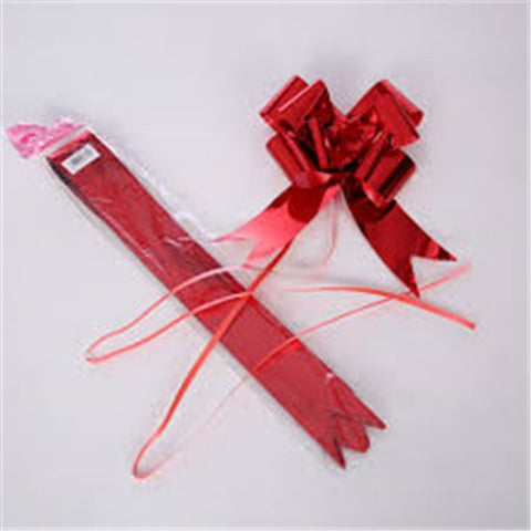 Red Pull Bow Ribbon Pack of 10