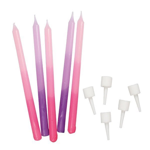 Pink/Purple Ombre Candles