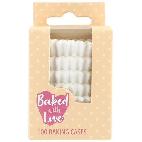 White Mini Cupcake Cases Pack of 100