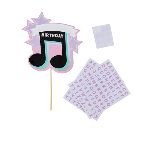 Personalised Musical Note Cake Topper With 3 Sticker Sheets