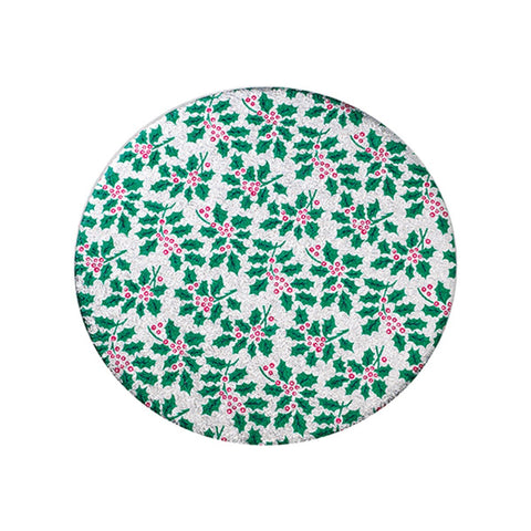 Christmas Holly Cake Board Round