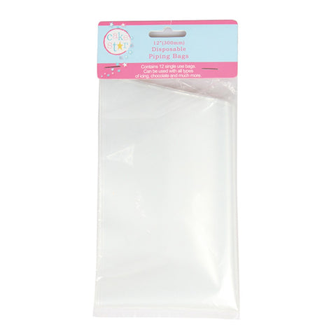 Clear Disposable Piping Bags Pack of 12