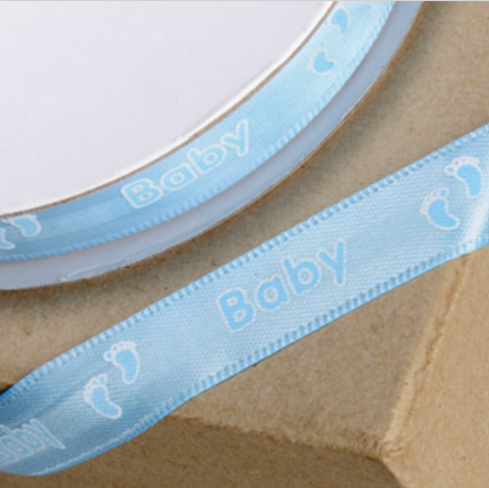 Blue Baby Footprint Ribbon