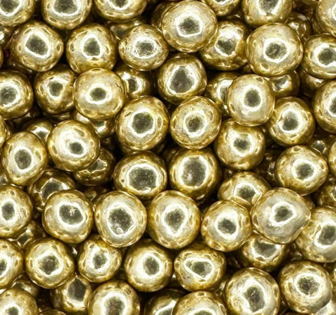 Edible Cake Sprinkles - Gold Crispy Pearl 6mm