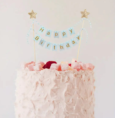 Happy Birthday Bunting Cake Topper