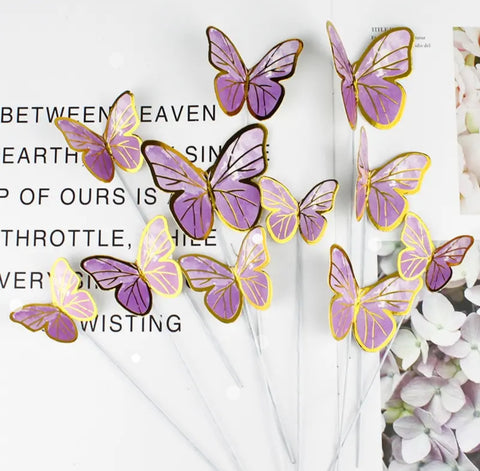 Pack of 10 Butterflies with Wires