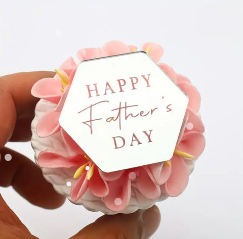 Acrylic Fathers Day Cupcake Toppers