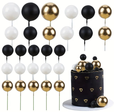 Black and Gold Cake Balls