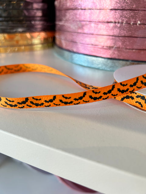 Orange 10mm Halloween Ribbon