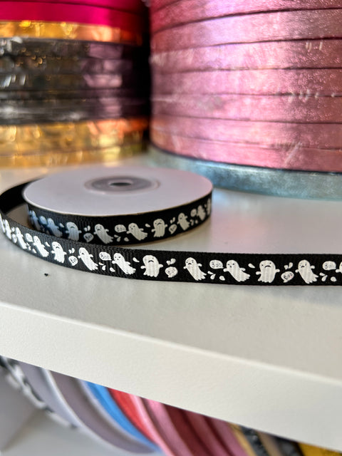 Black 10mm Halloween Ribbon