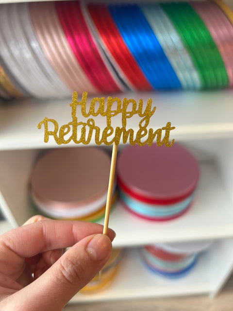 Happy Retirement Cupcake Toppers