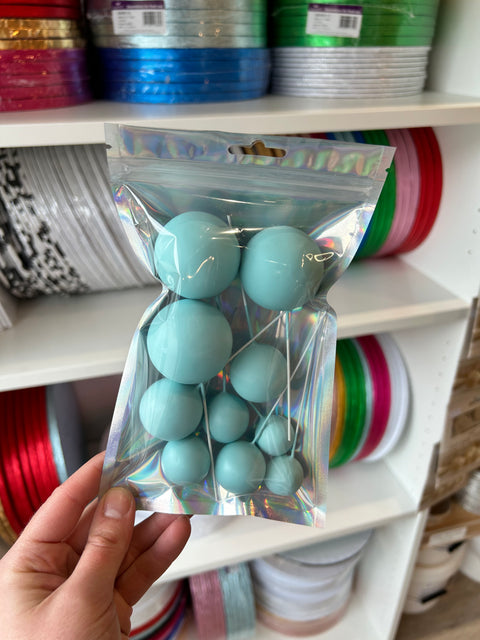 Baby Blue Balls on Wires