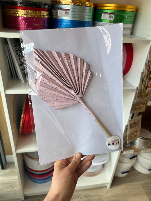 Pink with Gold Fleck Palm Spear