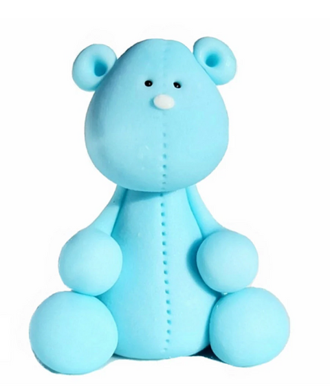 Blue Teddy Sugar Cake Topper