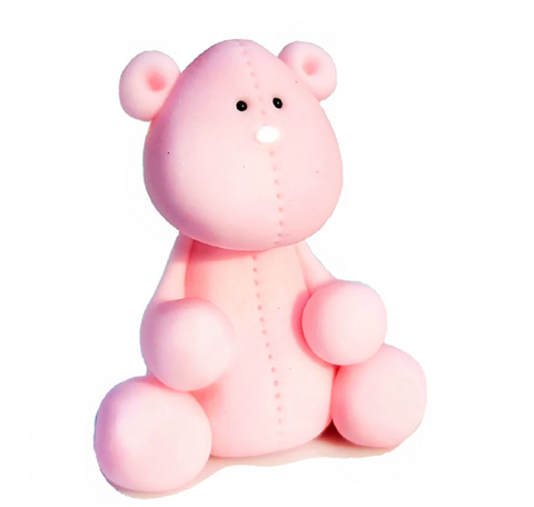 Pink Teddy Sugar Cake Topper