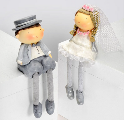 Bride and Groom with Dangly Legs