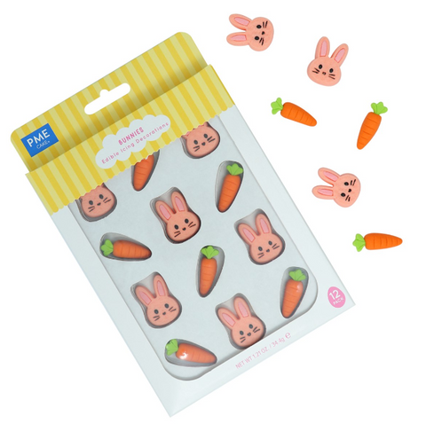 Bunny & Carrot Sugar Decorations