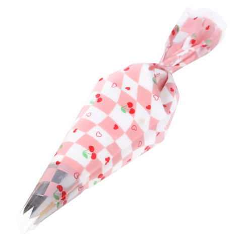 Cherry Checkerboard Disposable Piping Bags