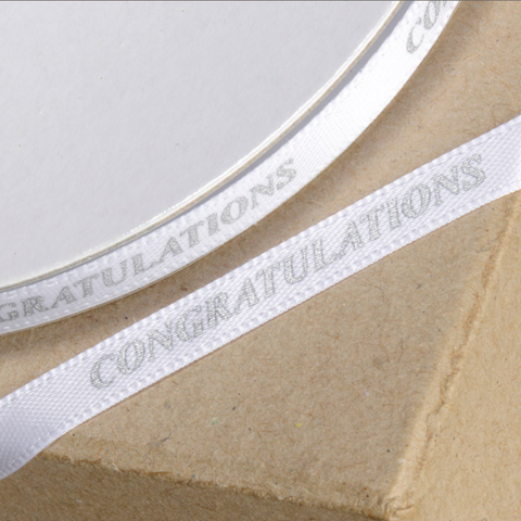 Congratulations Thin Satin Ribbon