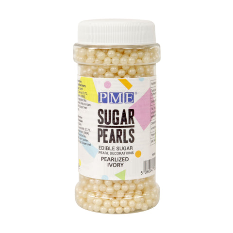 Pearlised Ivory Sugar Pearl Sprinkles by PME