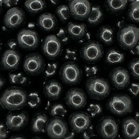 Edible Cake Sprinkles - Polished Black 6mm Chocoballs