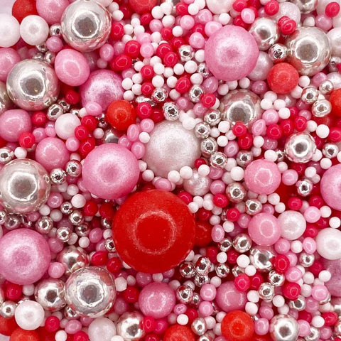 Edible Cake Sprinkles - Valentines Pearl Mix