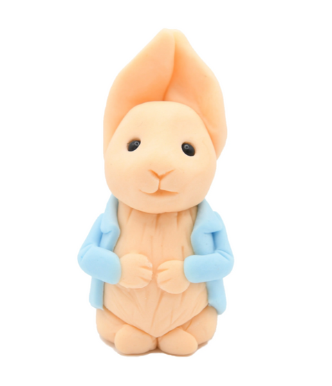 Rabbit with Blue Jacket Sugar Cake Topper