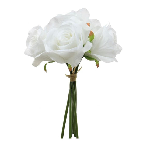 White Artificial Rose Bunch