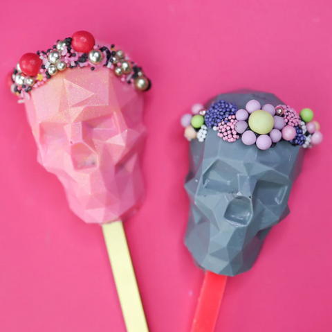 Geo Skull Chocolate Popsicle Mould by Sweet Stamp