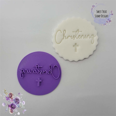 Christening with Cross Cupcake Embosser by Sweet Treats